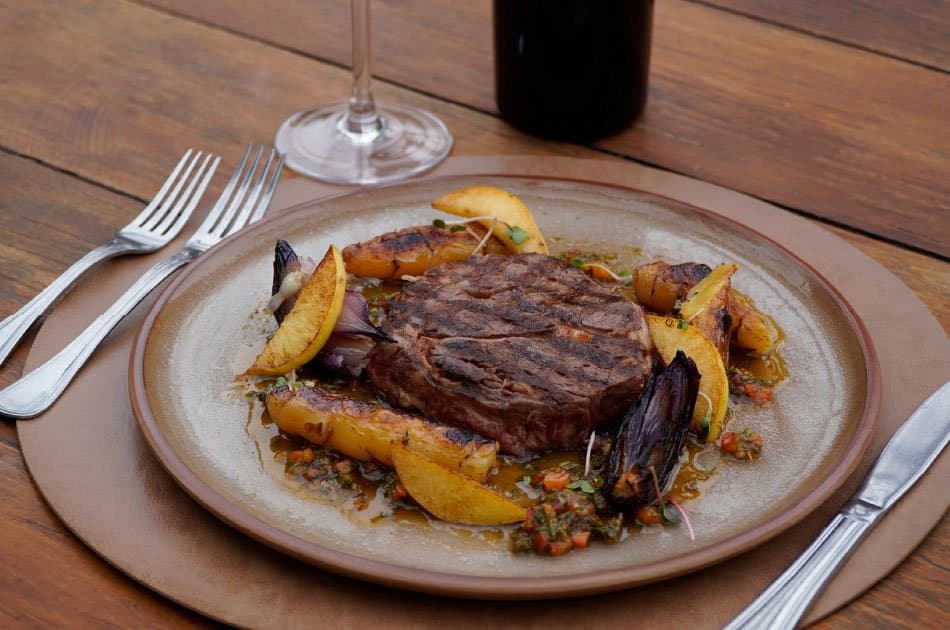 Lunch dish at the winery