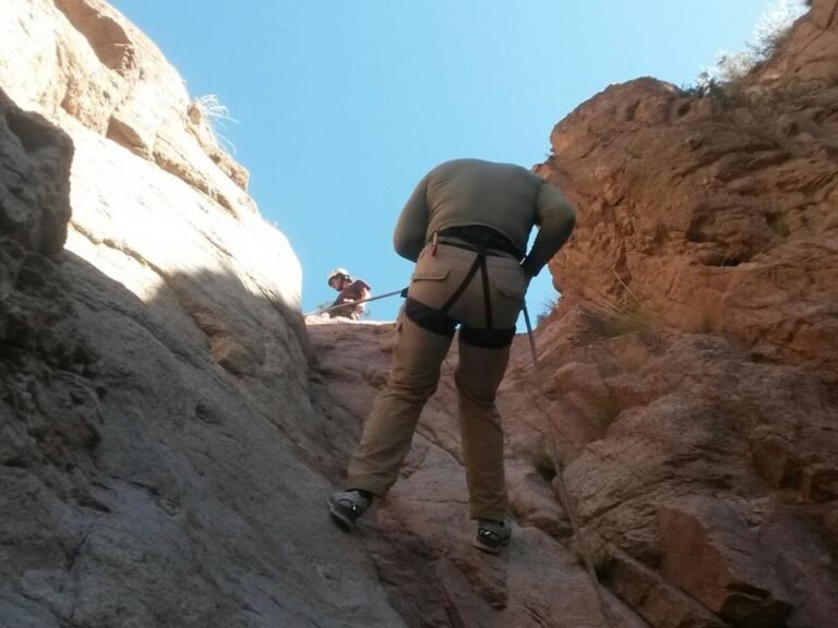 Rappel en el cañón de Potrerillos